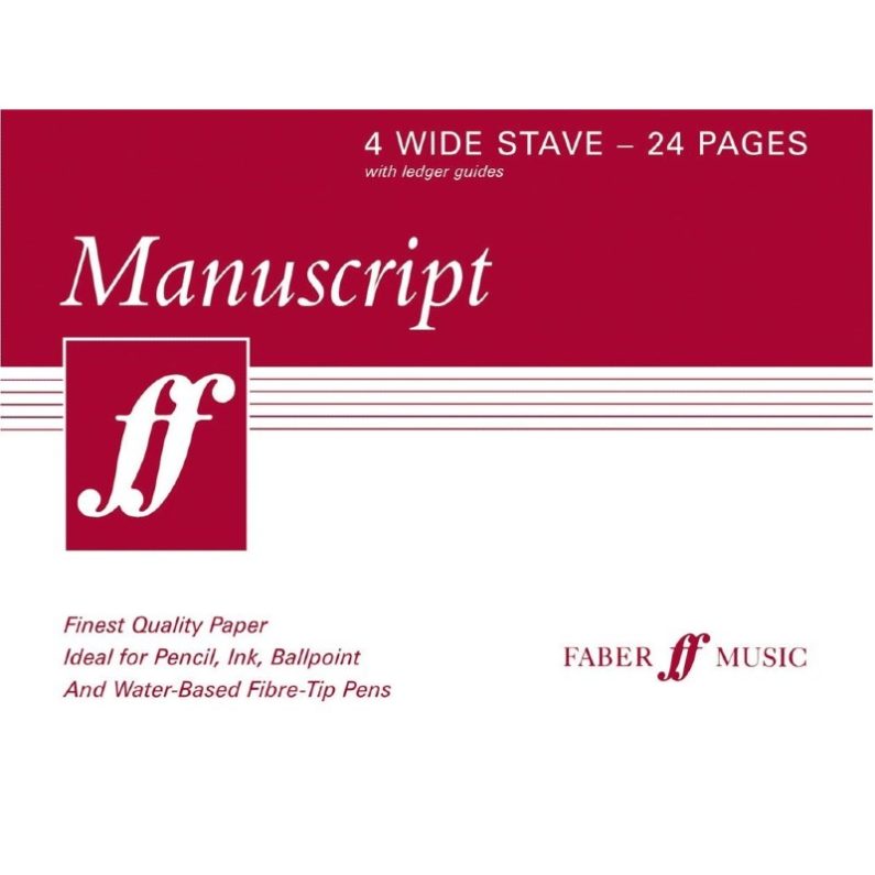 Manuscript A5 4-stave (wide) 24pp (white)