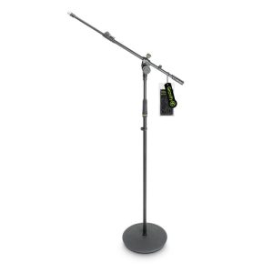 Gravity MS 2322 B Microphone Stand with Round Base and 2-Point Adjustment Telescoping Boom