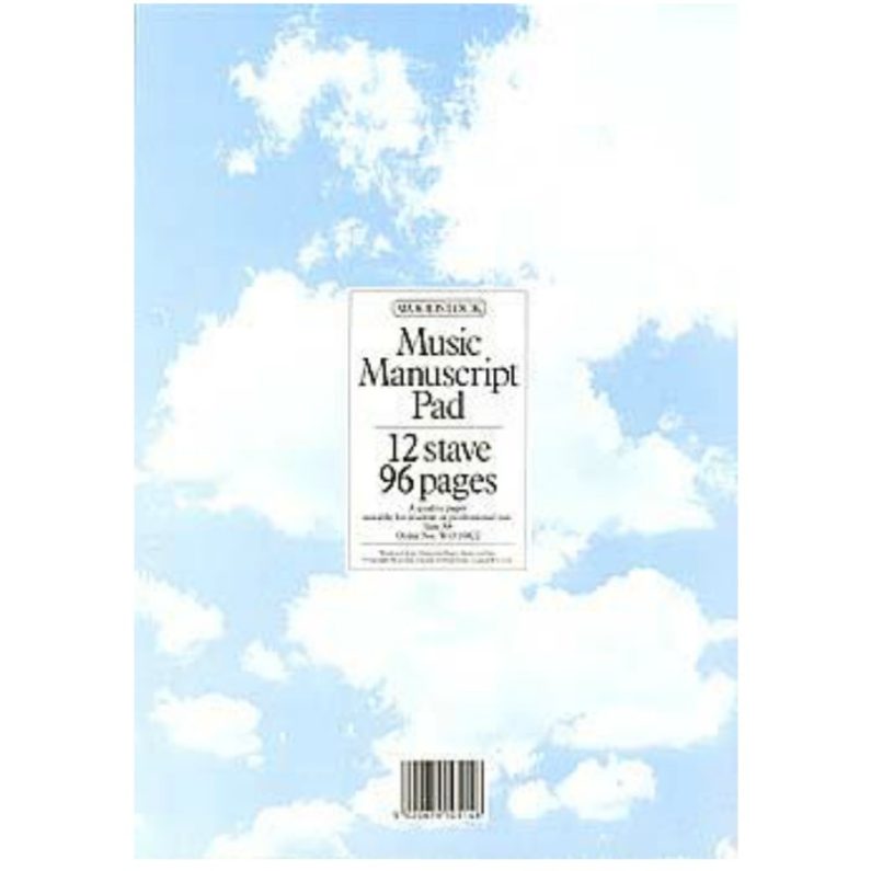 Music Manuscript Book: 12 Stave 96 Pages