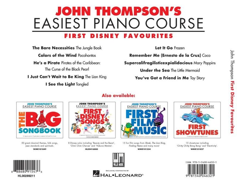 Alternative view of John Thompson First Disney Favourites