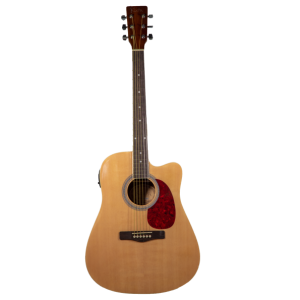 Koda Dreadnought Guitar Pack. Complete with Built-in pickup with tuner, 2 Plectrums, 5mm Gig-bag & Strap