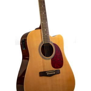 Koda Folk Acoustic Guitar, 40" with cutaway, built in pickup and tuner