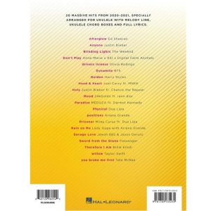 Alternative view of Chart Hits of 2020-2021 Ukulele