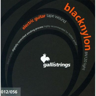 Galli BN120 Guitar Strings 6+2 strings set Black Nylon
