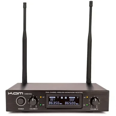 Kam KWM1932UHF Fixed Twin Channel Professional Wireless Microphone System