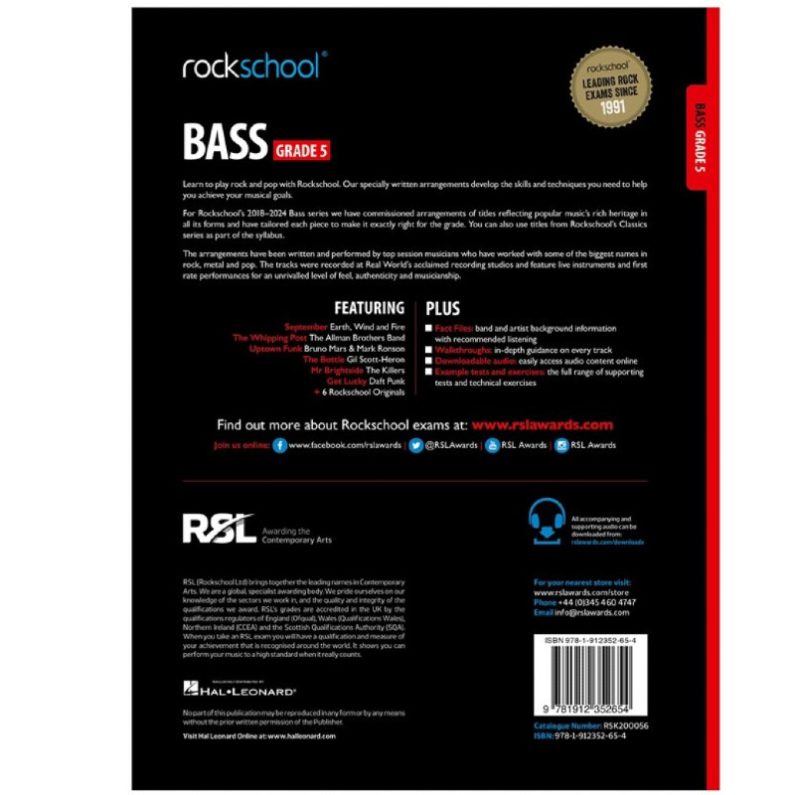 Alternative view of Rockschool Bass Grade 5 (2018)