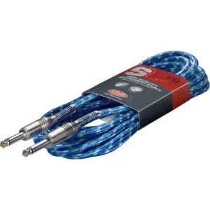 Stagg SGC3VTBL 3M/10FT VINTWEED Cable-Blue