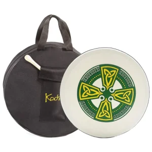 Koda HB14B16 14 Inch Bodhran Celtic Cross Green