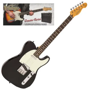 Vintage VIP-V20BLK Coaster Series Electric Guitar Pack