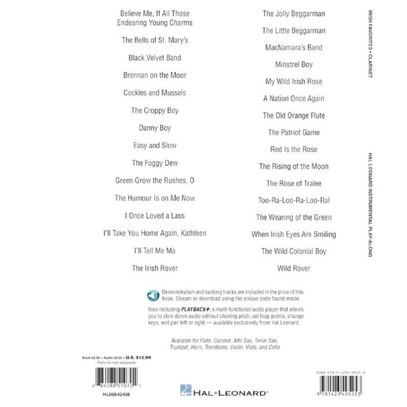 Alternative view of Irish Favourites Clarinet