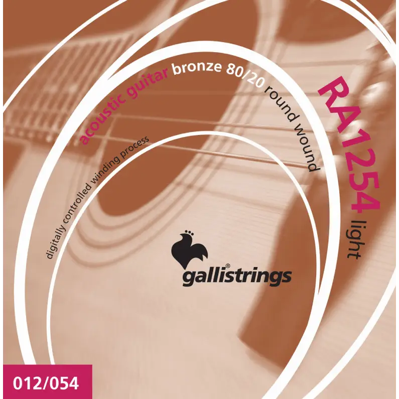 Galli RA1254 Light Gauge Bronze Wound Acoustic Strings
