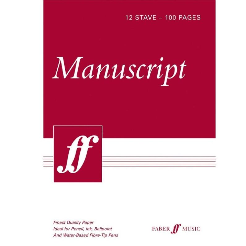 Manuscript A4 12-stave 100pp (white pad)