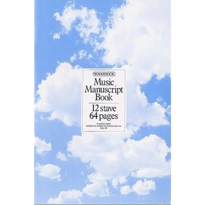 Music Manuscript Book 12 Stave 64 Pages WO10190