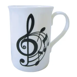 Spiral Treble Clef Bone China Mug