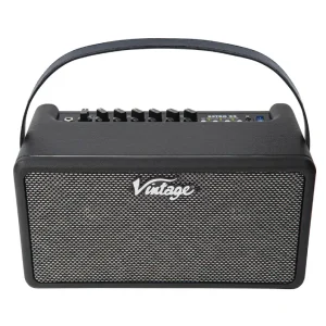 Vintage VMA25BK Retro 25w Guitar Amplifier with DSP ~ Black Controls
