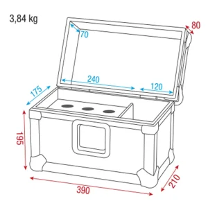 Showgear D7393B Pro Case for 6 Mics