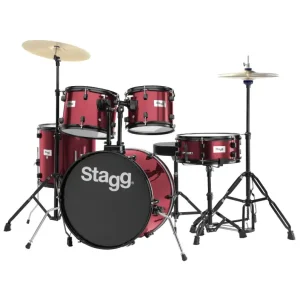 STAGG TIM120B WR 5-piece drum set with hardware and cymbals