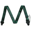 Ireland Guitar Strap Green on Black Shamrock Design