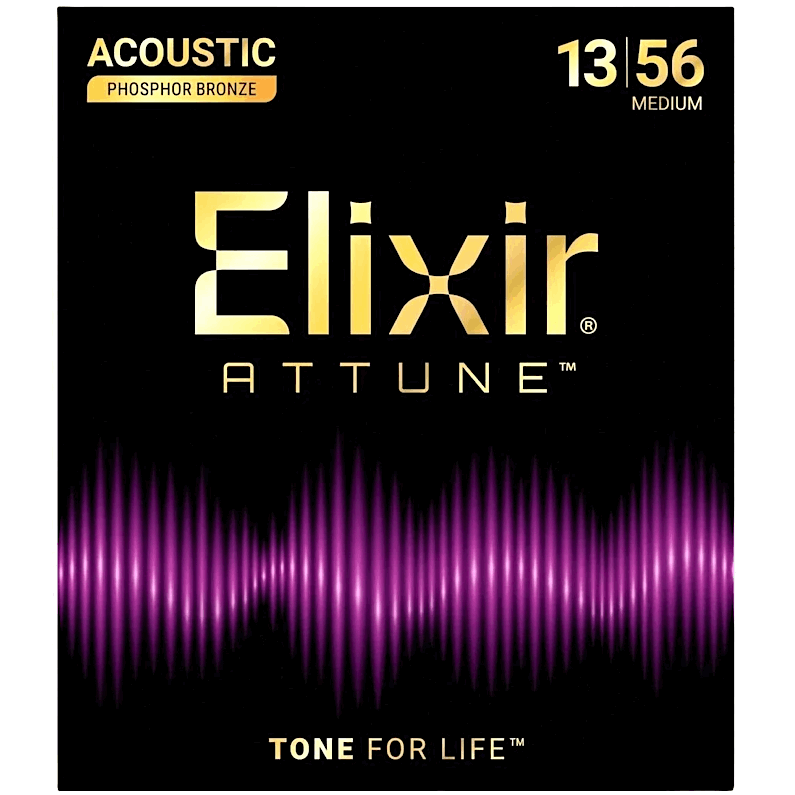 Elixir Attune Phosphor Bronze 13-56 Acoustic Guitars Strings Medium Gauge