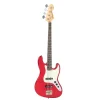 Vintage VJ74 ReIssued Bass Guitar - Candy Apple Red | Classic 4-String J-Bass