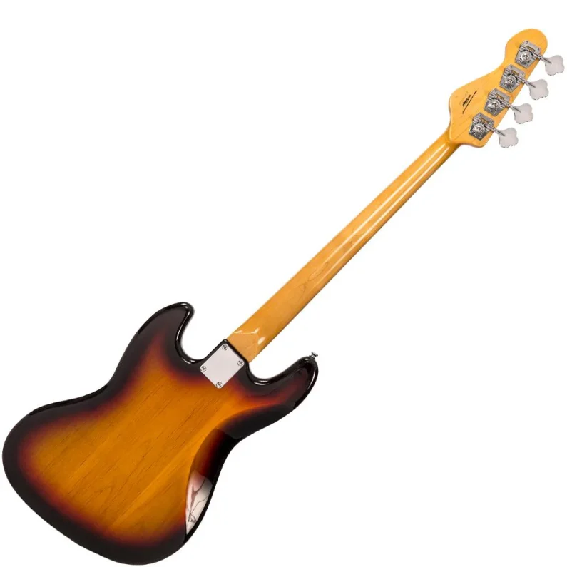 Vintage VJ74SSB ReIssued Bass Guitar - Sunset Sunburst | Classic 4-String J-Bass Style Back