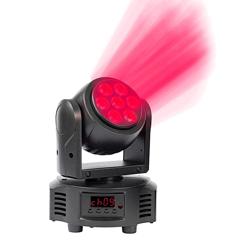 KAM Mini 7pc Moving Head Ligh Wash KAM Mini 7pc Moving Head Light