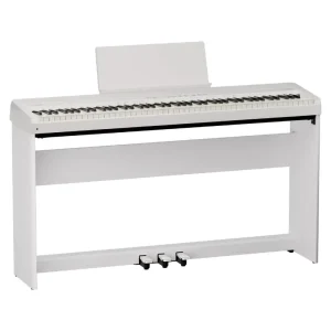 Roland FP-40WH White Digital Piano. On white optional stand