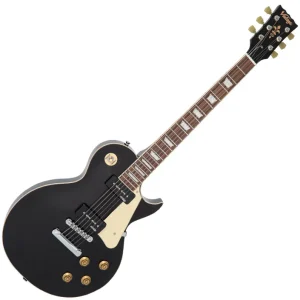 Vintage V100PBK ReIssued Electric Guitar – Boulevard Black Main Image