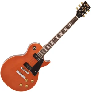 Vintage V100PMH ReIssued Electric Guitar – Natural Mahogany Main Image