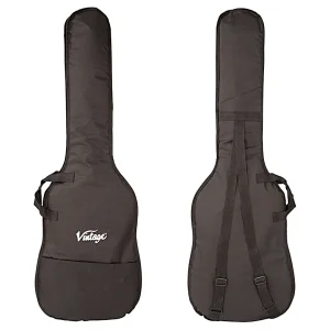 Vintage V495 Coaster Series 5-String Bass Guitar Pack Gig Bag Front and Back