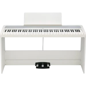Korg B2SP 88-Key Digital Piano Package with Stand & 3-Pedal Unit – White Front View